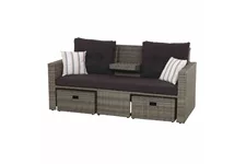 Siena Garden Barrios Loungeset 3tlg. Geflecht/Polyester J03970