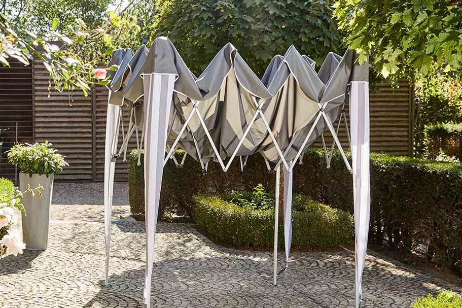 Siena Garden Faltpavillon 300x300x262cm grau Aluminium 357827