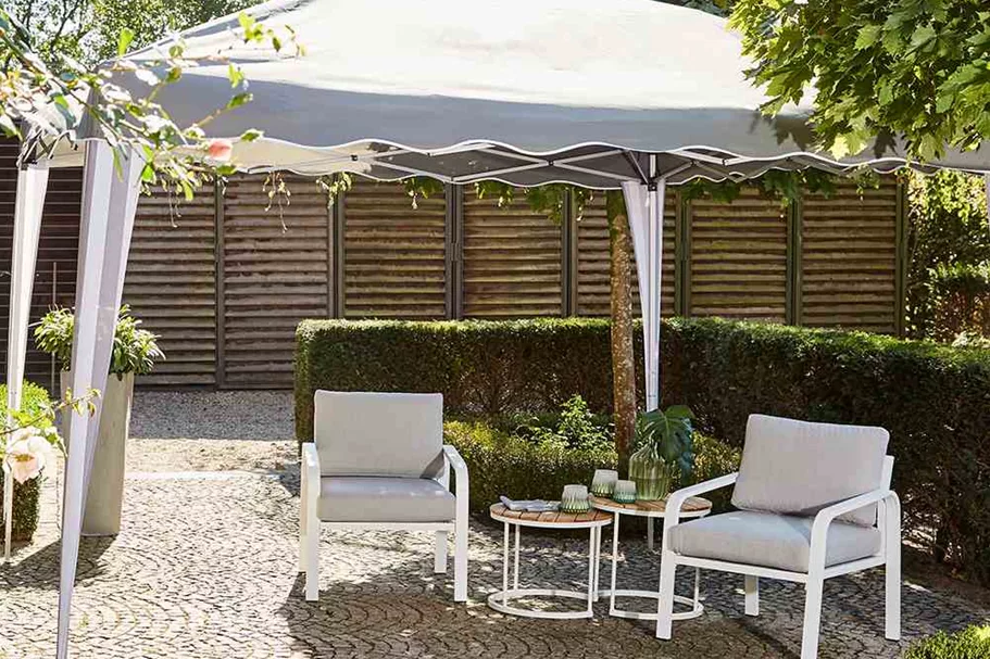 Siena Garden Faltpavillon 300x300x262cm grau Aluminium 357827