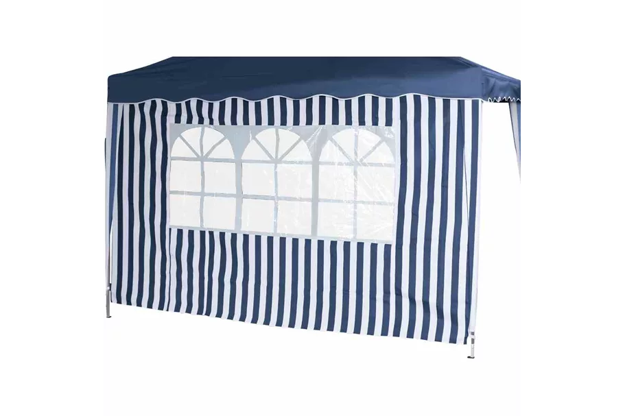 Siena Garden Faltpavillon Seitenteile 2er Set 294x191x0cm blau/weiß Polyester 553903