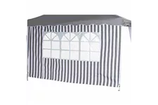 Siena Garden Faltpavillon Seitenteile 2er Set grau/weiß 294x191x0cm 400337