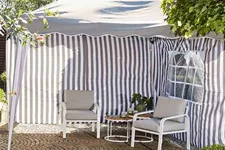 Siena Garden Faltpavillon Seitenteile 2er Set grau/weiß 294x191x0cm 400337