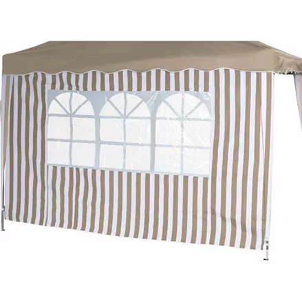 Siena Garden Faltpavillon Seitenteile 2er Set taupe/weiß 294x191x0cm 