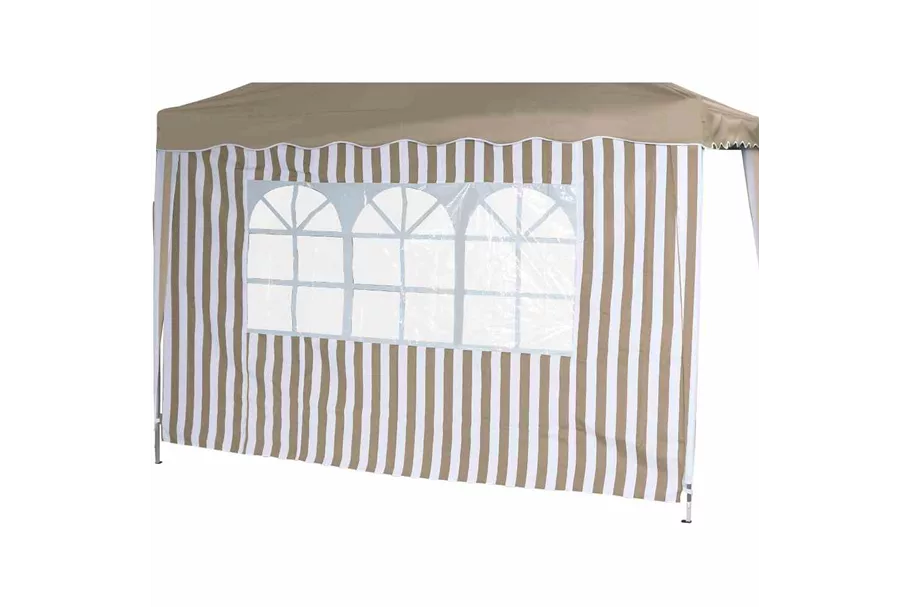 Siena Garden Faltpavillon Seitenteile 2er Set taupe/weiß 294x191x0cm 400301