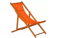 Siena Garden Faro Beach-Liegestuhl orange Holz/Textilene 672582