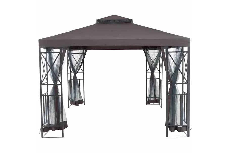 Siena Garden Durban Pavillon mit Bezug in Grau 300x300x270 cm anthrazit J04522