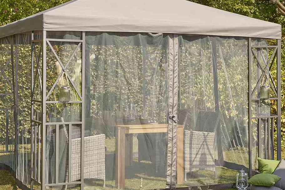 Siena Garden Durban Pavillon mit Bezug in Grau 300x300x270 cm anthrazit J04522