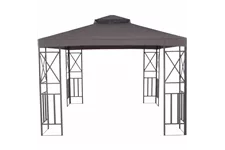 Siena Garden Durban Pavillon mit Bezug in Grau 300x300x270 cm anthrazit J04522