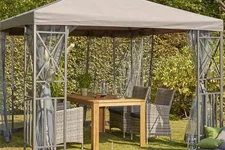 Siena Garden Durban Pavillon mit Bezug in Grau 300x300x270 cm anthrazit J04522