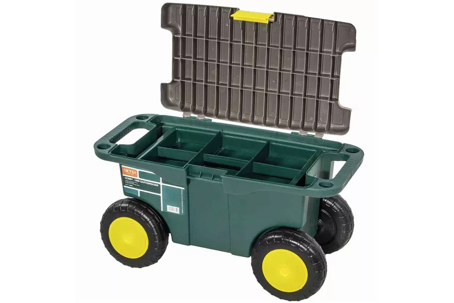 Siena Garden Gartenkarre Hobby- und Gartenwagen 55x30x27 cm grün und grau Kunststoff 560887