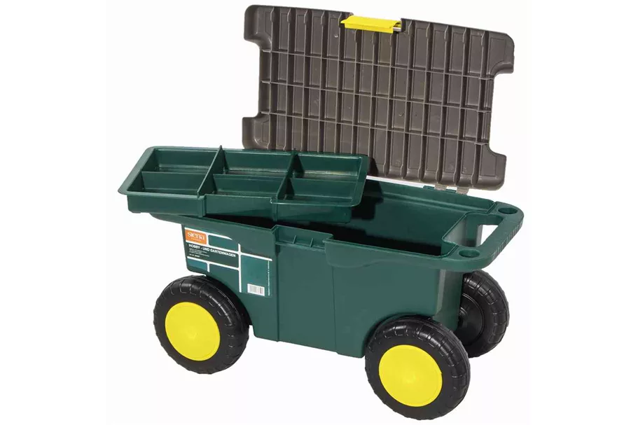 Siena Garden Gartenkarre Hobby- und Gartenwagen 55x30x27 cm grün und grau Kunststoff 560887