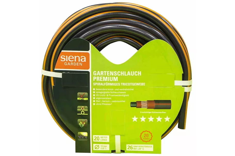 Siena Garden Gartenschlauch Premium, 12,5mm (1/2 Zoll) , 20m-Rolle B76856