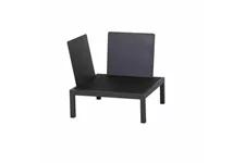 Siena Garden Lounge inkl. Kissen Modul Eckteil 74x74x75 cm, schwarz, Grau H16562