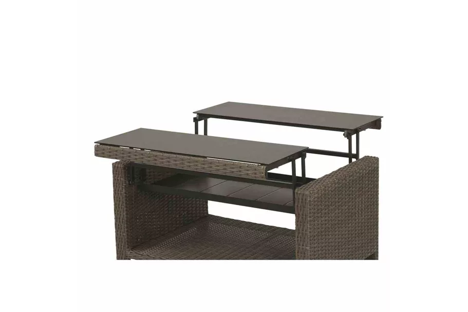 Siena Garden Loungetisch Teramo, 100x65/108x45/65 cm anthrazit 227135