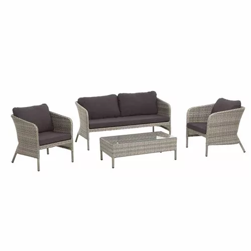 Siena Garden Moreno Loungeset 4tlg. Geflecht/Polyester