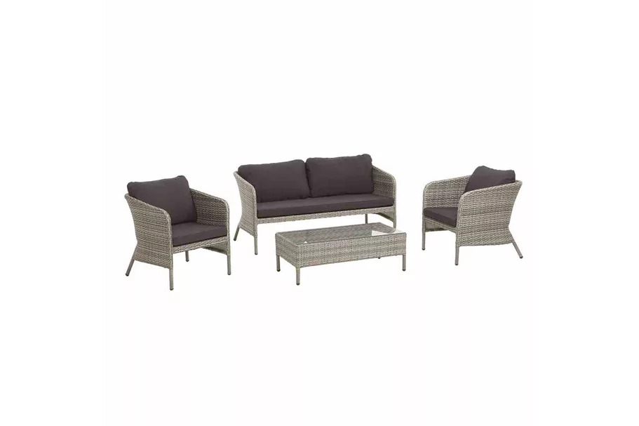 Siena Garden Moreno Loungeset 4tlg. Geflecht/Polyester J03966