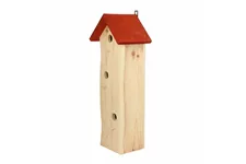 Siena Garden Nistkasten 3 Einflugloch, 58x13,5x13,5 cm beige und rot Kiefernholz H25427