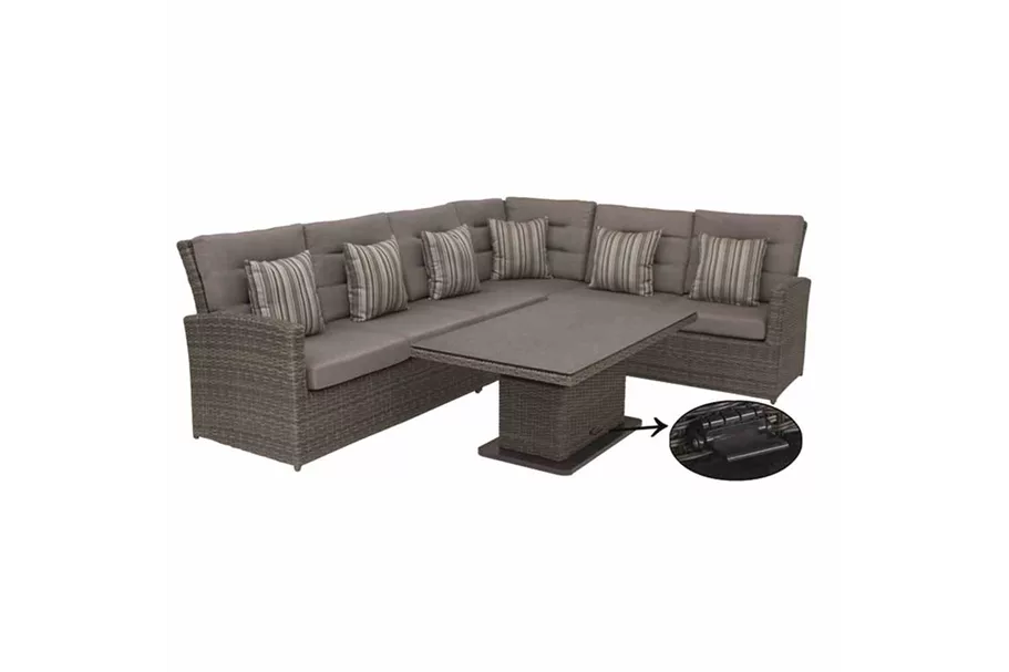 Siena Garden Porto Lift Dininglounge 5-teilig Geflecht 990476