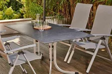 Siena Garden Slim Klapptisch 160x90cm Stahl/Topalit H71334