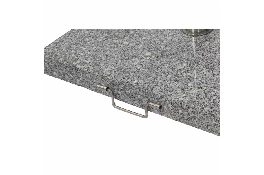 Siena Garden Schirmständer Granit 54x54x5,5 cm 45 kg, hellgrau 507052