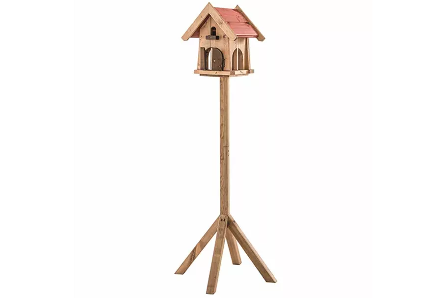 Siena Garden Vogelfutterhaus, 25x27x33 cm braun und rot Kiefernholz H25425