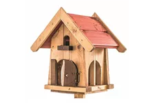 Siena Garden Vogelfutterhaus, 25x27x33 cm braun und rot Kiefernholz H25425