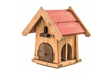 Siena Garden Vogelfutterhaus, 25x27x33 cm braun und rot Kiefernholz H25425