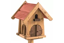 Siena Garden Vogelfutterhaus, 25x27x33 cm braun und rot Kiefernholz H25425