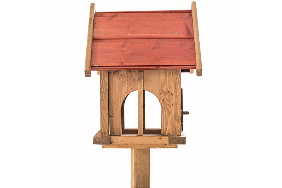 Siena Garden Vogelfutterhaus, 25x27x33 cm braun und rot Kiefernholz H25425