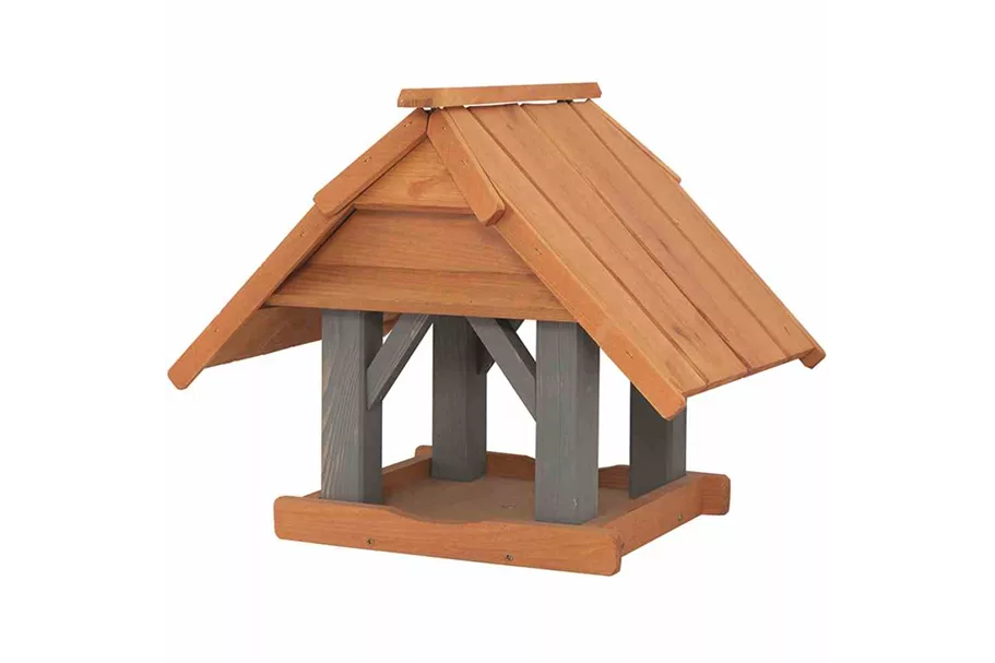 Siena Garden Vogelfutterhaus, 44x34x37 cm, hellbraun und braun Fichtenholz H25423