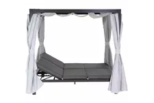 Siena Garden Waikiki Loungebett inkl. Dach Aluminium/Textil J58969