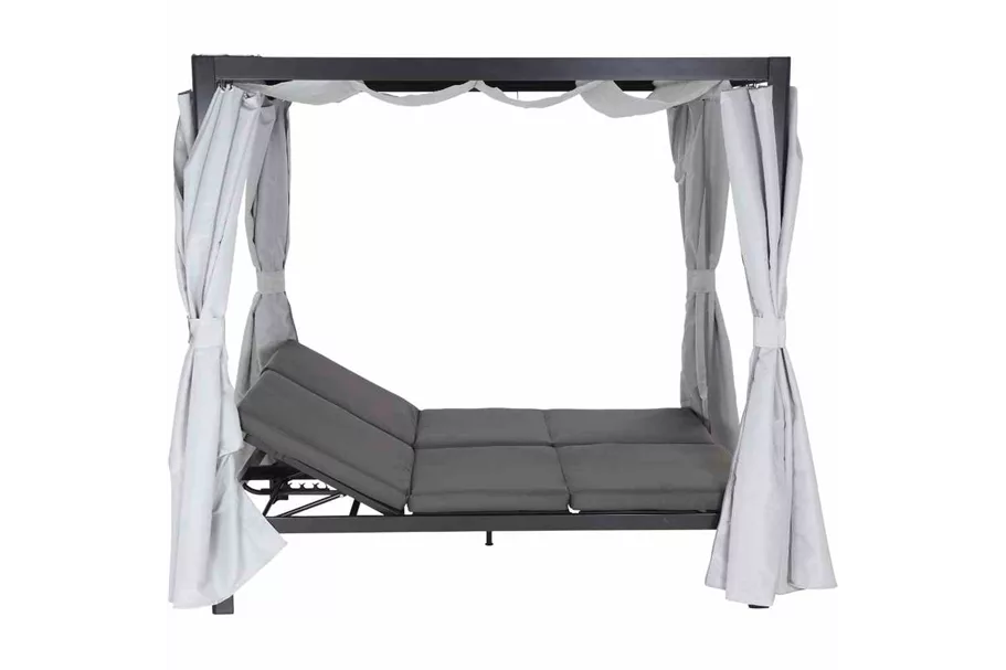 Siena Garden Waikiki Loungebett inkl. Dach Aluminium/Textil J58969