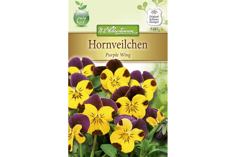 Hornveilchensamen 'Gold Purple Wing' Inhalt reicht für ca. 25 Pflanzen