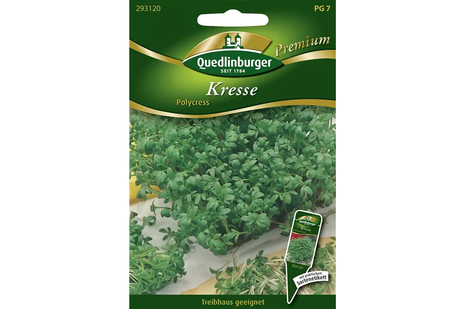 Gartenkressesamen 'Polycress' Packungsinhalt reicht für ca. 0,5 qm