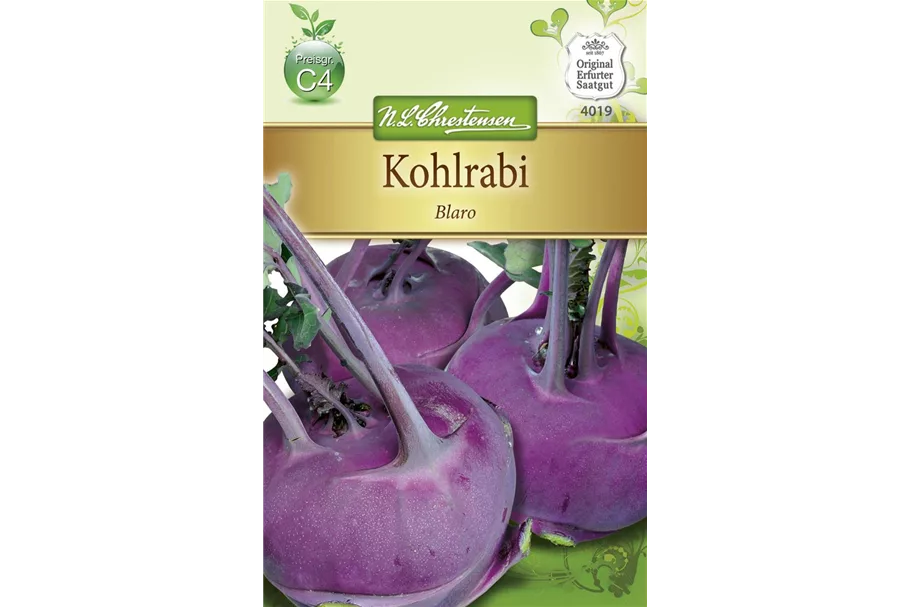 Kohlrabisamen 'Blaro' Inhalt reicht für ca. 60 Pflanzen