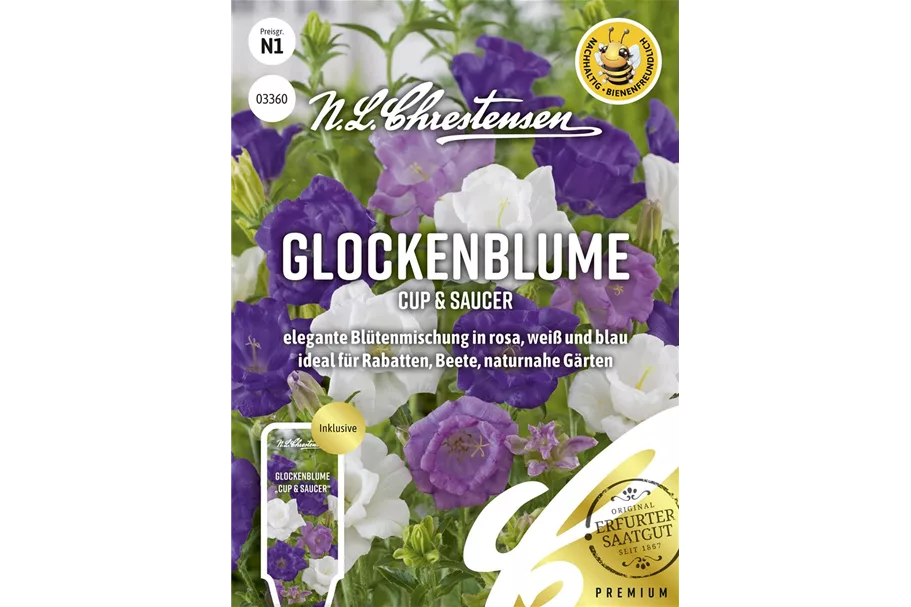 Marien-Glockenblume-Samen 'Cup & Saucer' Inhalt reicht für ca. 200 Pflanzen