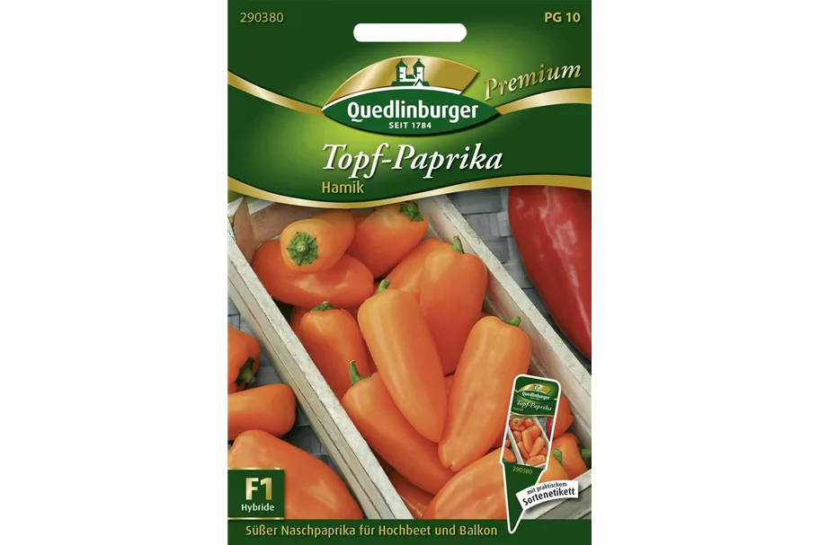 Snackpaprikasamen 'Hamik' Inhalt reicht für ca. 5-8 Pflanzen