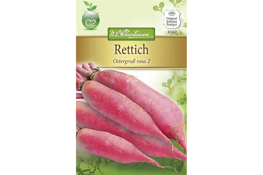 Rettichsamen 'Ostergruß Rosa 2' Inhalt reicht für ca. 8-10 lfd. m.