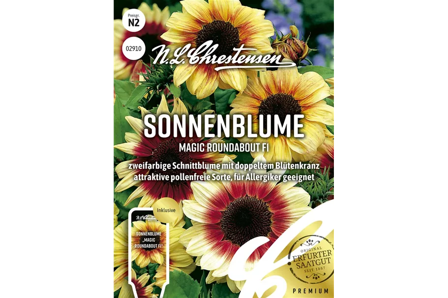 Sonnenblumensamen 'Magic Roundabout F1' Inhalt reicht für ca. 10 Pflanzen