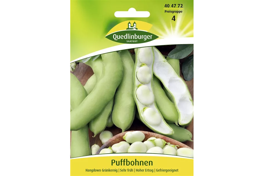 Puffbohnensamen 'Hangdown Grünkernig' Packungsinhalt reicht für ca. 3 lfd. Meter