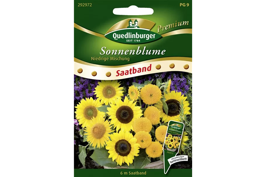 Sonnenblumensamen 'Niedrige Mischung' Inhalt reicht für ca. 6 lfd. Meter