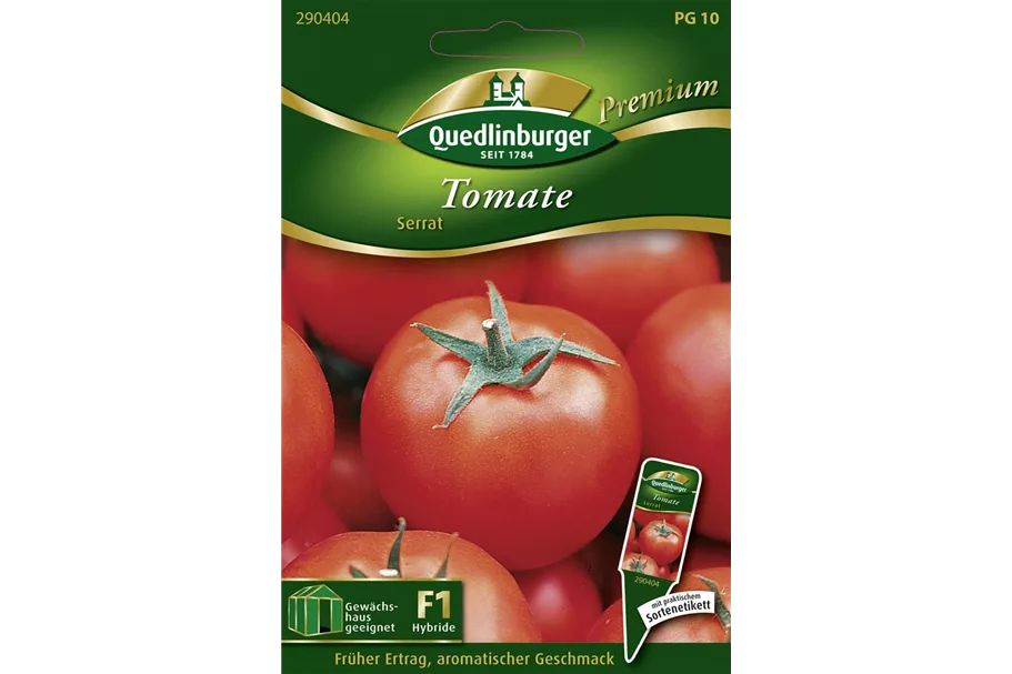 Tomatensamen 'Serrat F1' Packungsinhalt reicht für ca. 6-7 Pflanzen