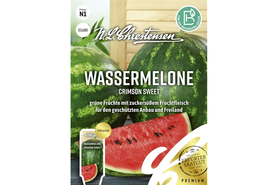 Wassermelonensamen 'Crimson Sweet' Inhalt reicht für ca. 5 Pflanzen