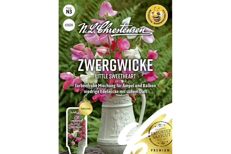 Zwergwickensamen 'Little Sweetheart' Inhalt reicht für ca. 4-5 lfd. m.